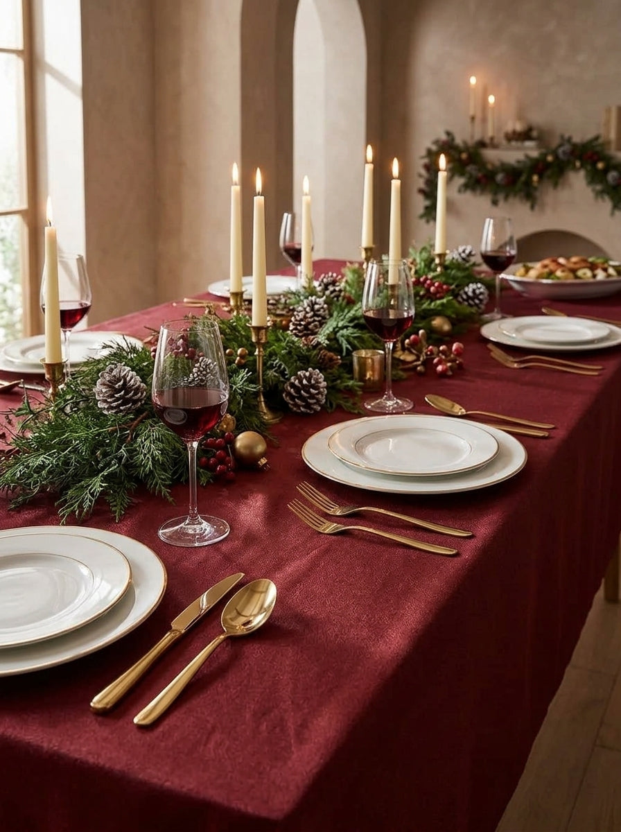 Burgundy Tablecloth
