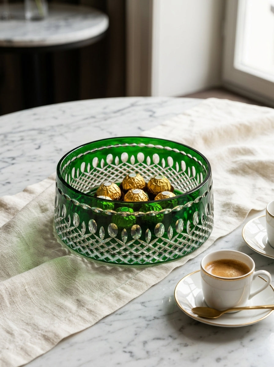 Emerald Imperial Yuvarlak Kristal Sunumluk