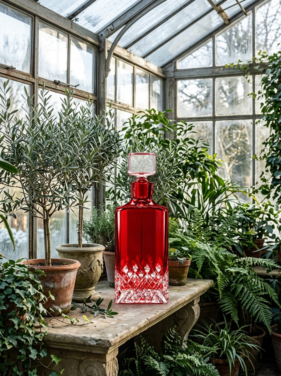 Ruby Royale Kare Kristal Şişe