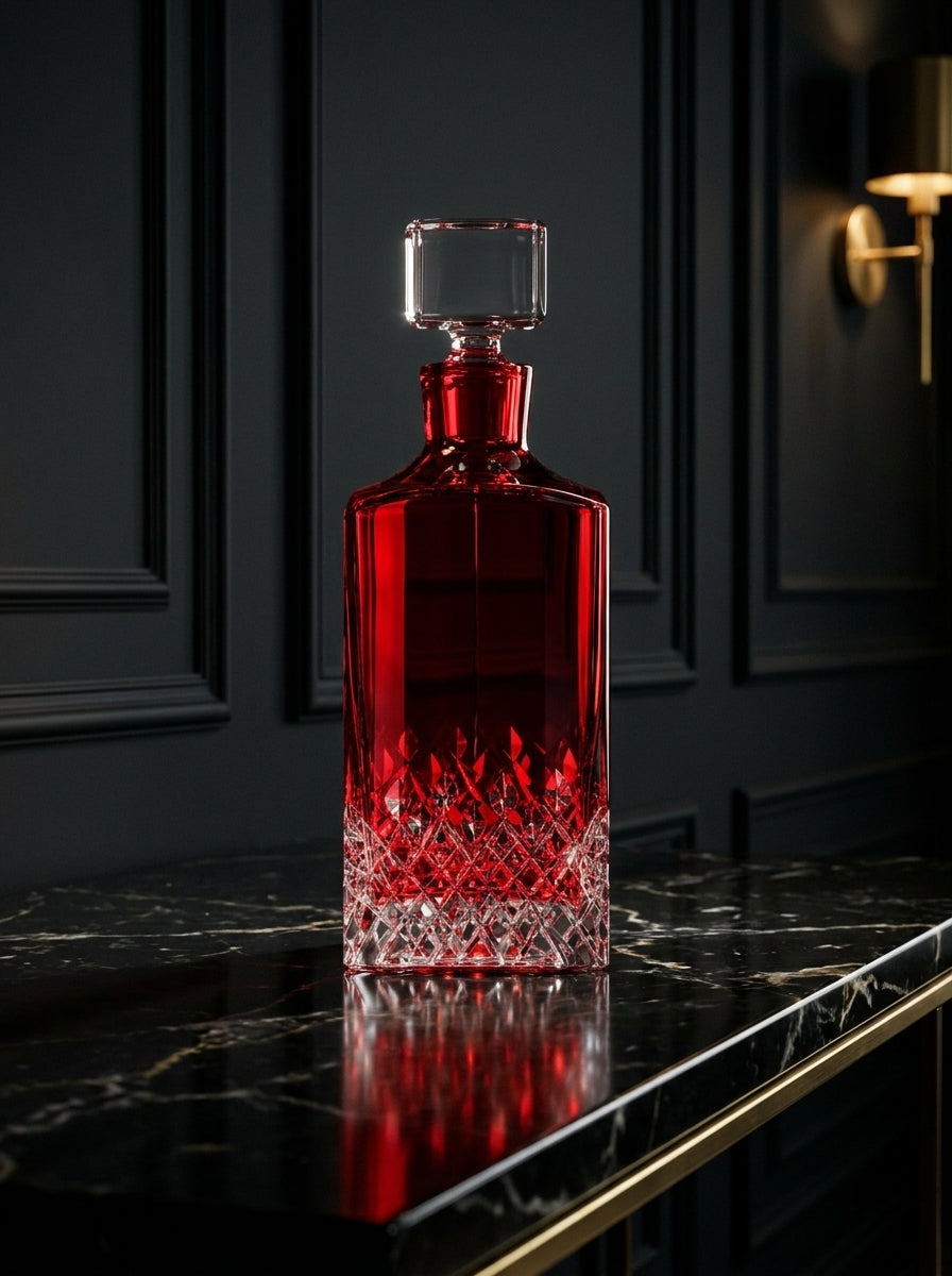 Ruby Royale Kare Kristal Şişe