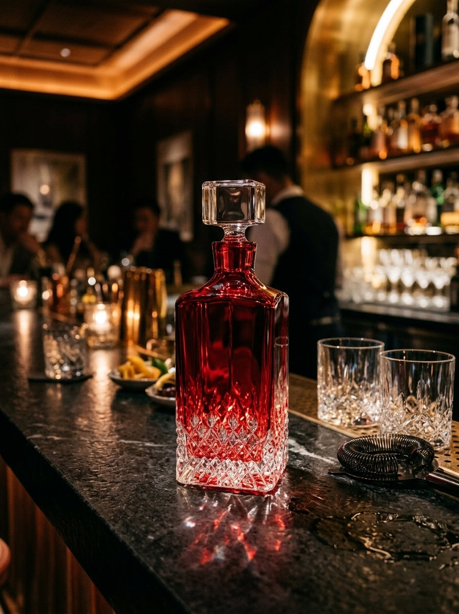 Ruby Royale Kare Kristal Şişe