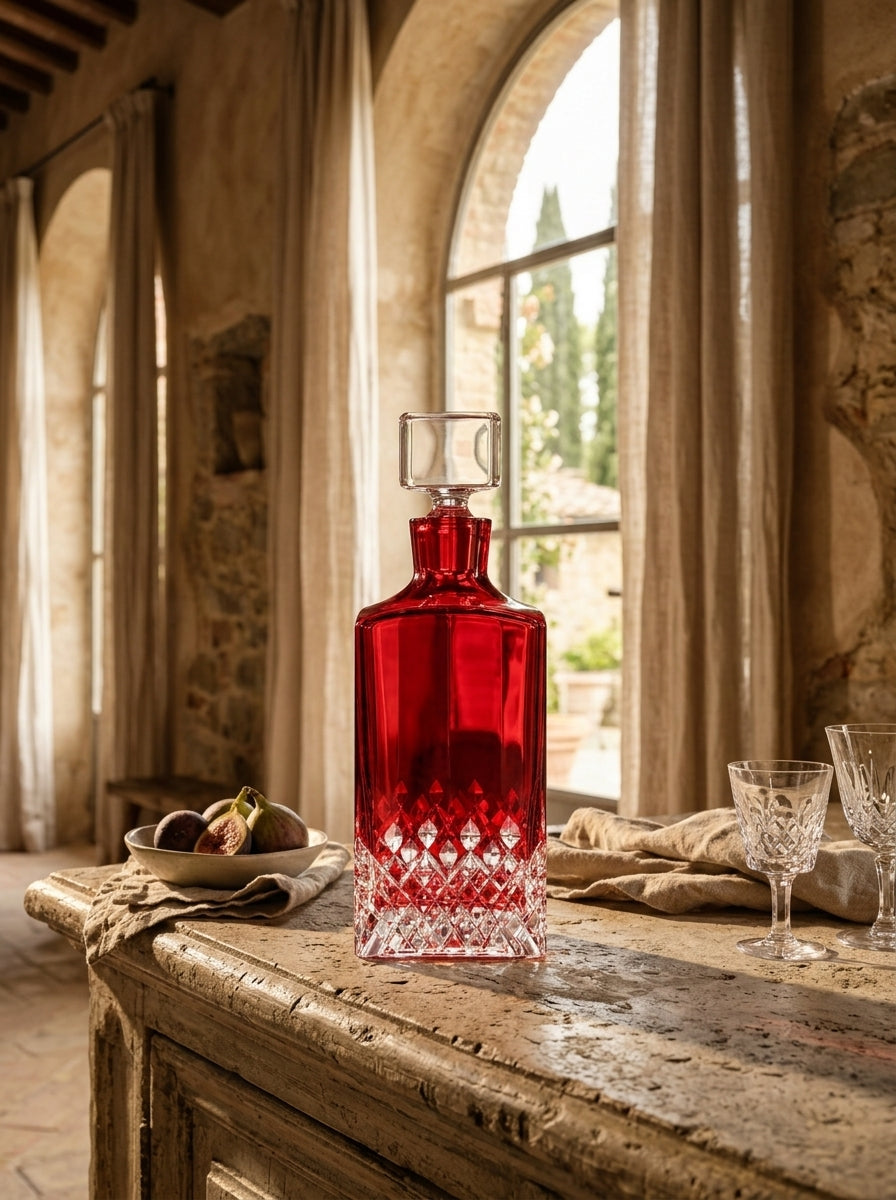 Ruby Royale Kare Kristal Şişe