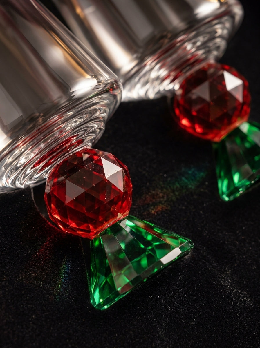 Christmas Classics – Ruby Emerald Lumi İkili Kristal Bardak Seti