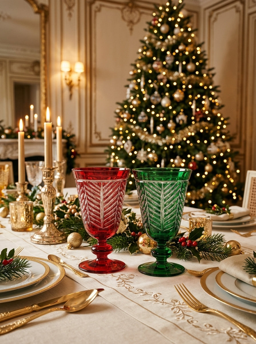 Riva Christmas Emerald Kristal Kadeh