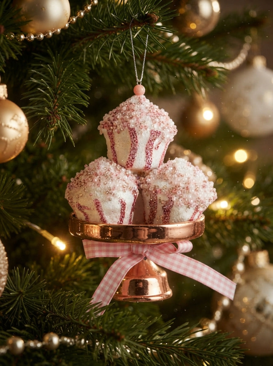 Candyland Cupcake 4’lü Ağaç Süsü