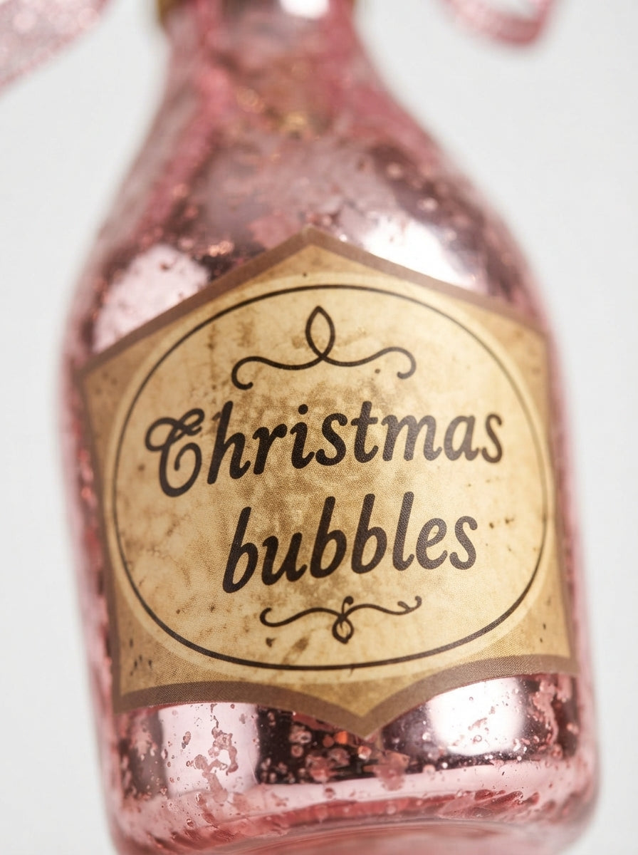 Christmas Bubbles Pink Champagne Yılbaşı Ağaç Süsü
