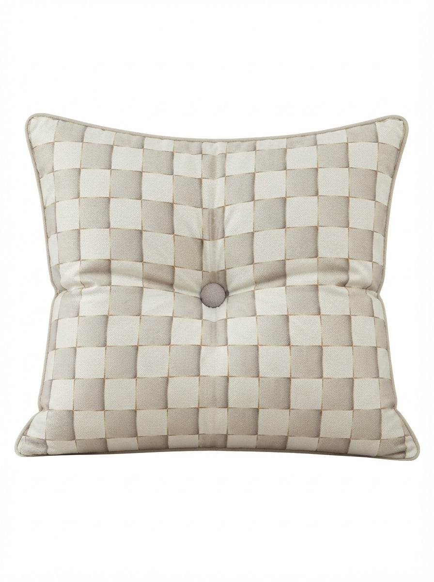 Damier Dekoratif Yastık-Gris Perle