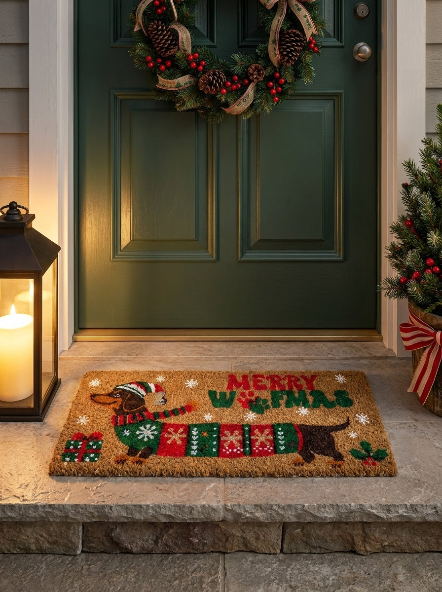 Merry Woofmas Christmas Kapı Paspası