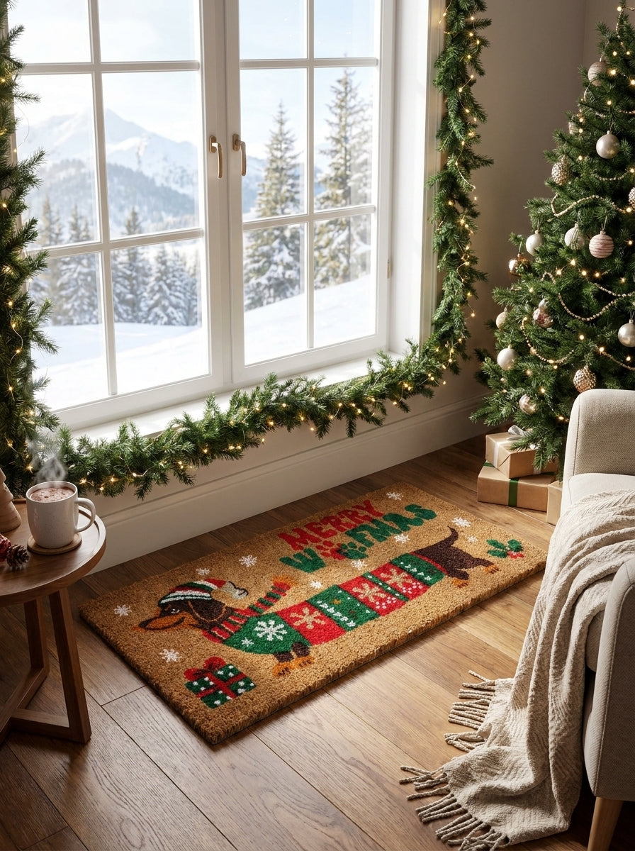 Merry Woofmas Christmas Kapı Paspası