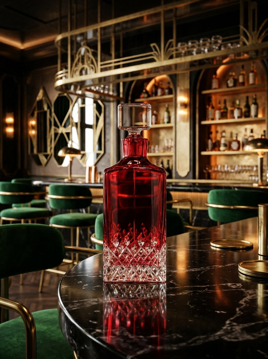 Ruby Royale Kare Kristal Şişe