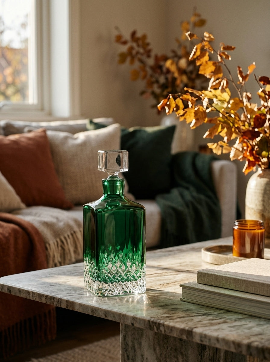 Emerald Royale Kare Kristal Şişe