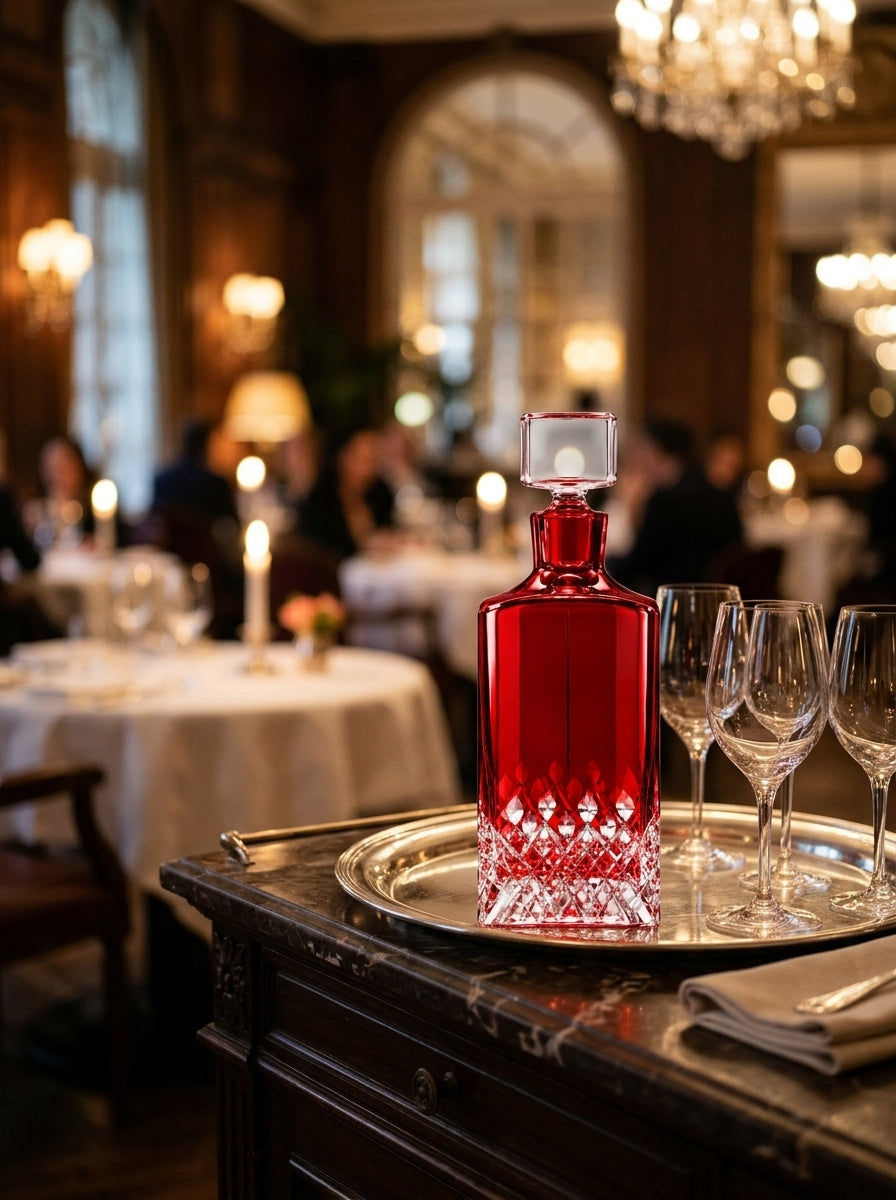 Ruby Royale Kare Kristal Şişe