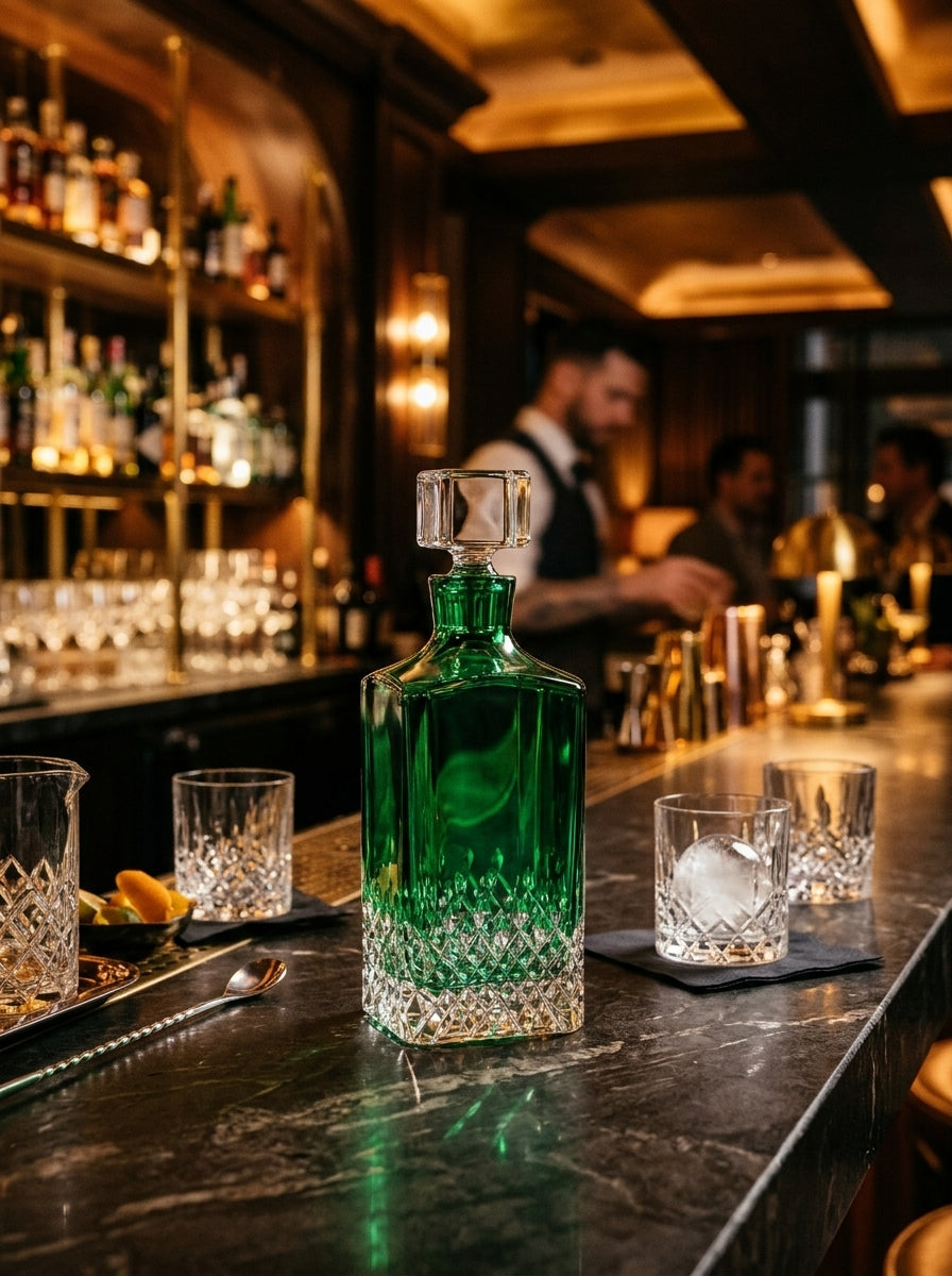 Emerald Royale Kare Kristal Şişe