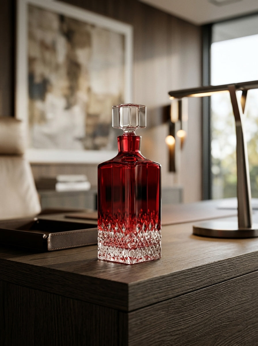 Ruby Royale Kare Kristal Şişe