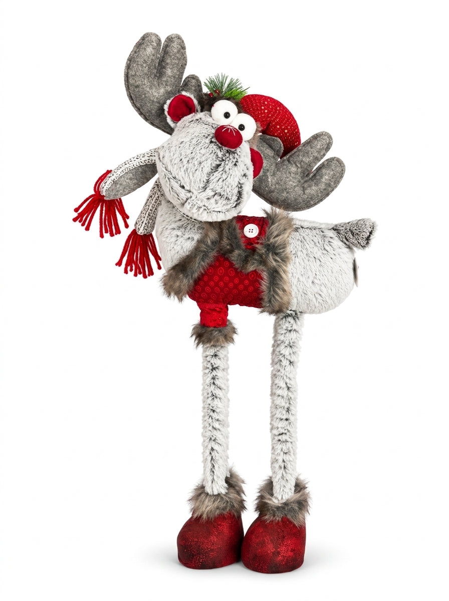 Rudolph Winter Kırmızı Montlu Dekoratif Yılbaşı Geyiği - 86 CM