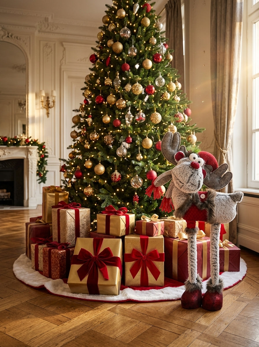 Rudolph Winter Kırmızı Montlu Dekoratif Yılbaşı Geyiği - 86 CM