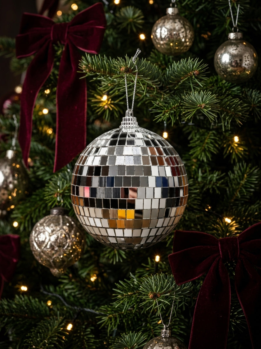 Disco Ball Aynalı Yılbaşı Ağaç Süsü - 15 CM ÇAP