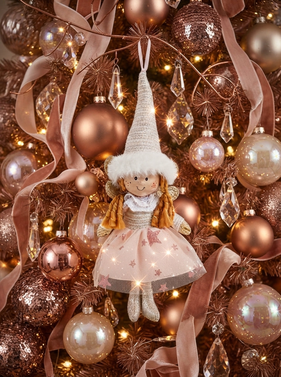 Pink Angel Yılbaşı Ağaç Süsü