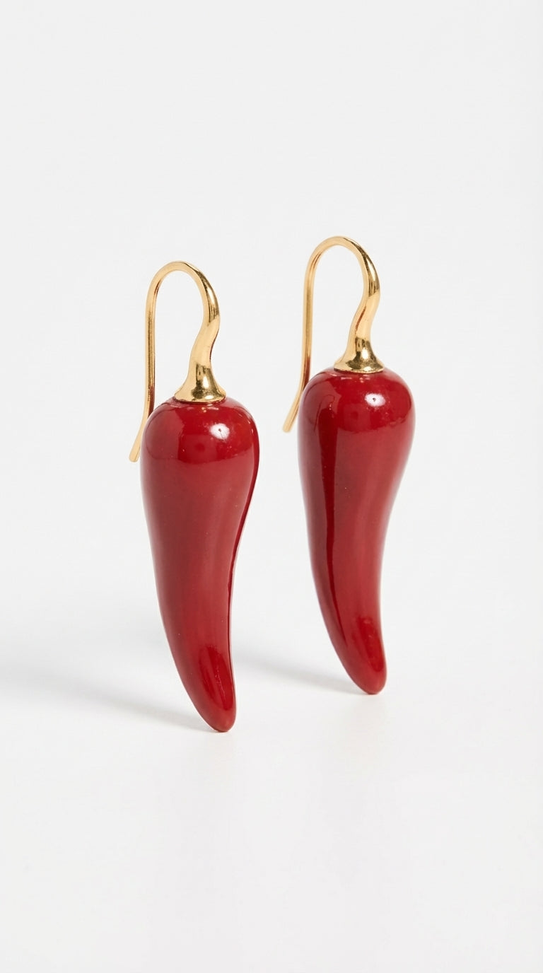 Burgundy Biber Küpe