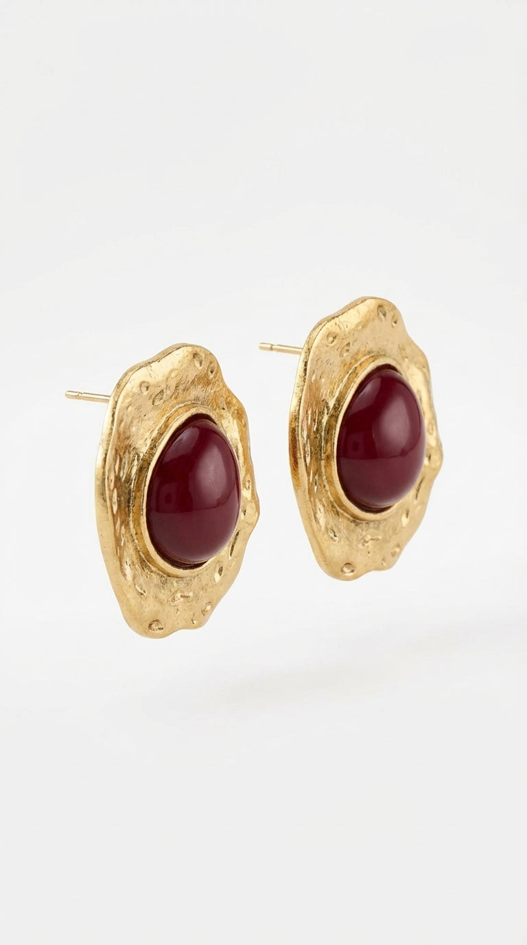 Burgundy Küpe