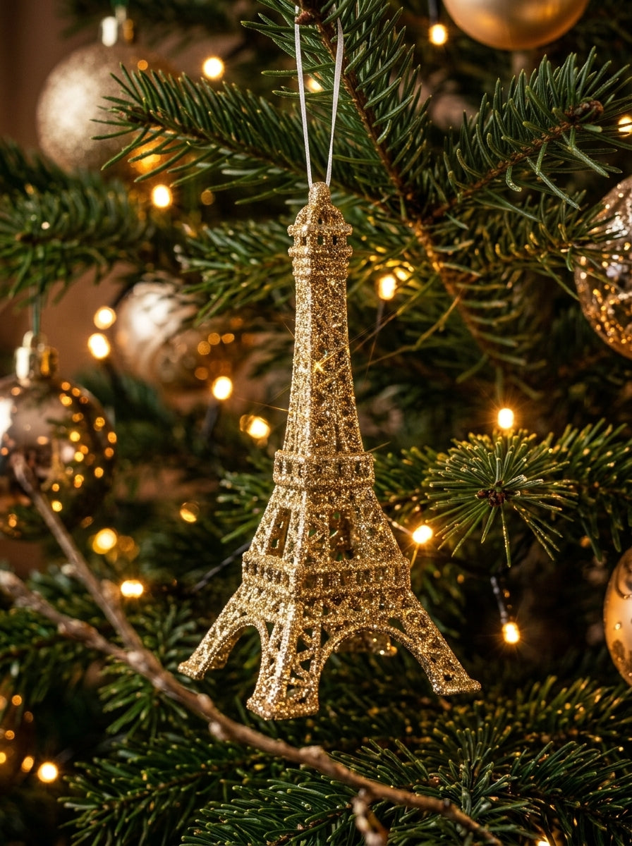 Golden Eiffel Yılbaşı Ağaç Süsü