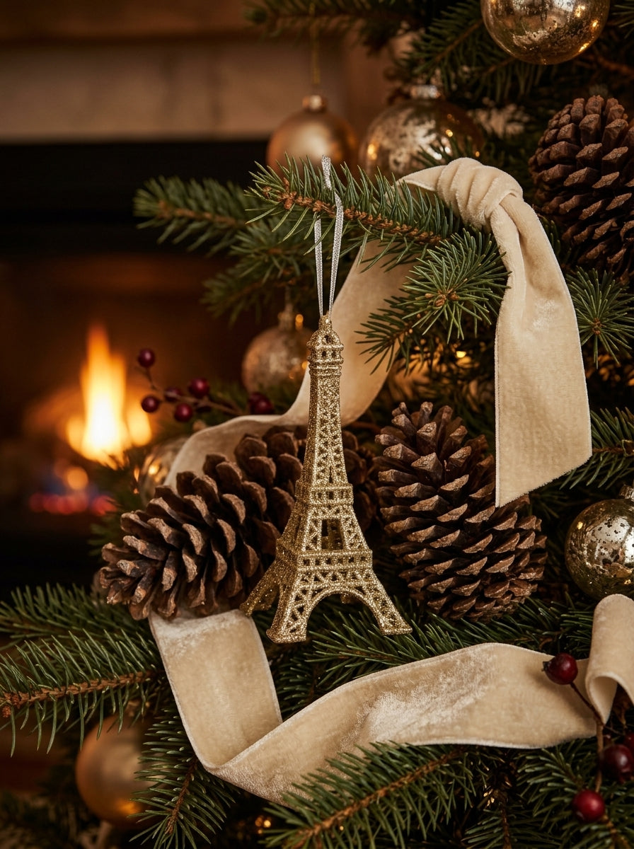 Golden Eiffel Yılbaşı Ağaç Süsü