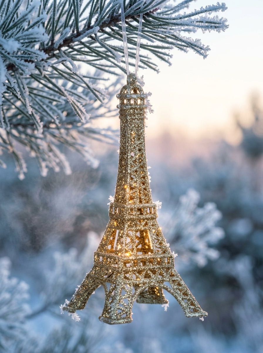Golden Eiffel Yılbaşı Ağaç Süsü