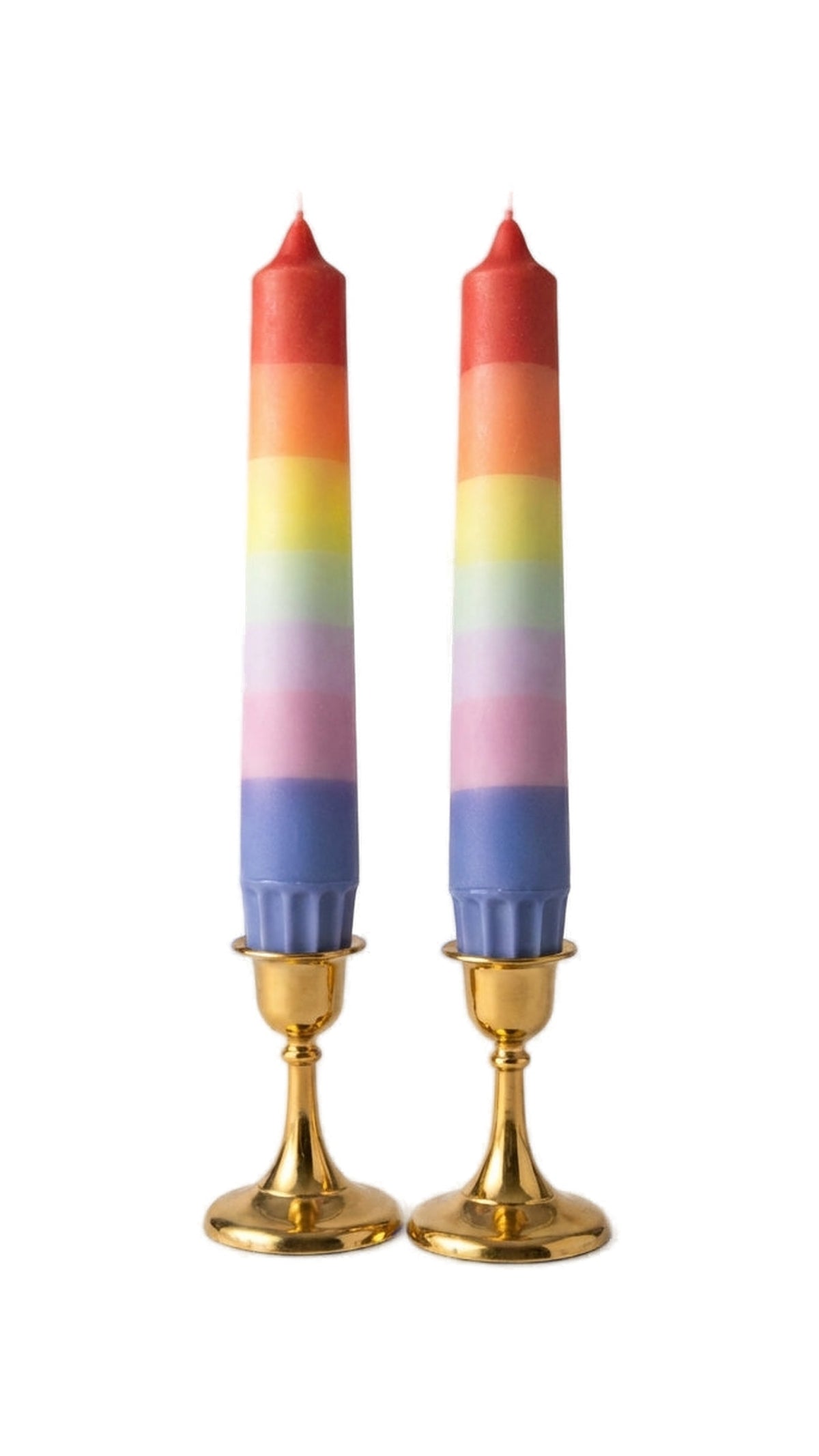 Handmade Decorative Candlestick Candles - Set of 2 - Color Variant 5