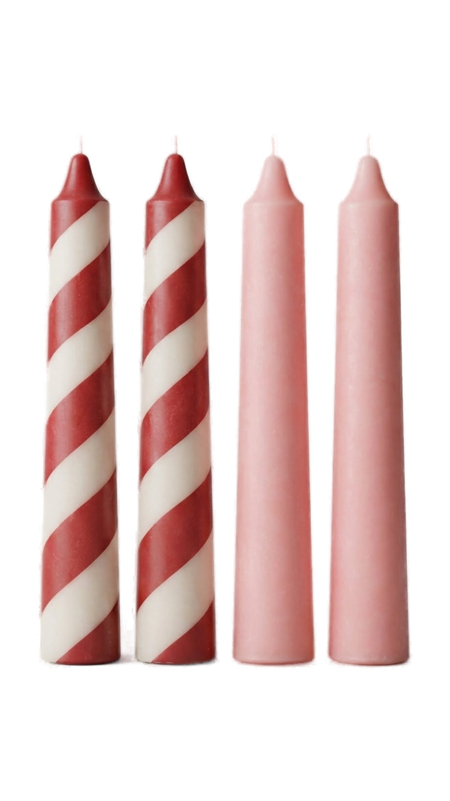 Handmade Decorative Candlestick Candles - Set of 4 -