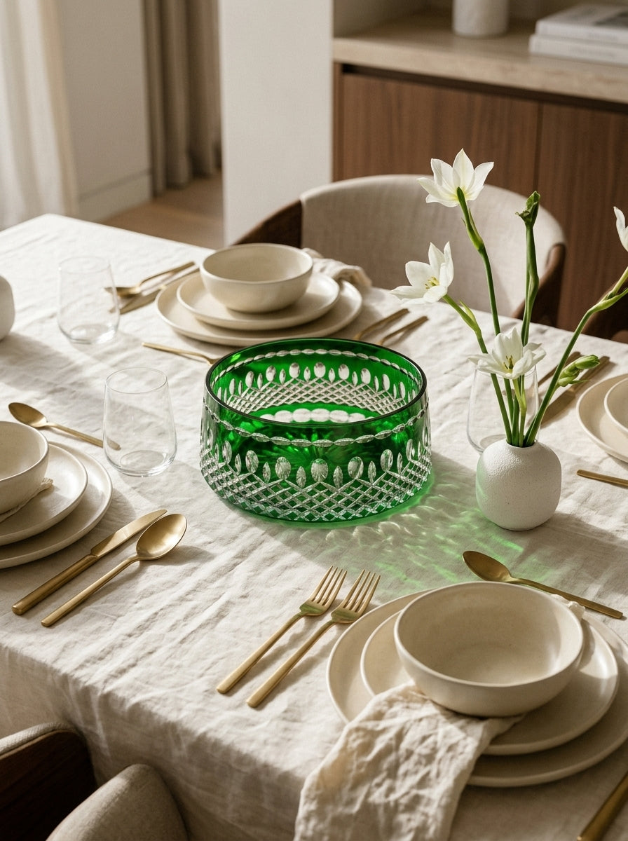 Emerald Imperial Yuvarlak Kristal Sunumluk