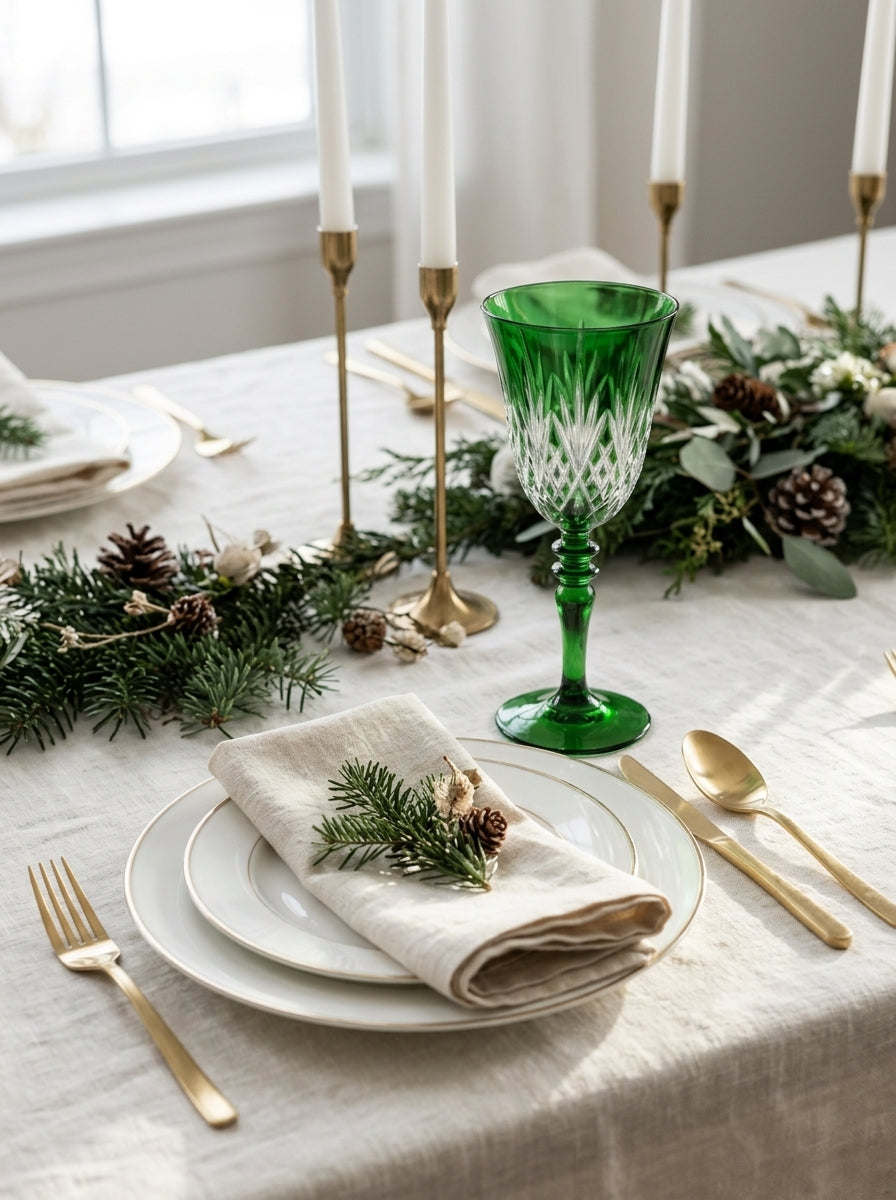 Astor Christmas Emerald Kristal Kadeh
