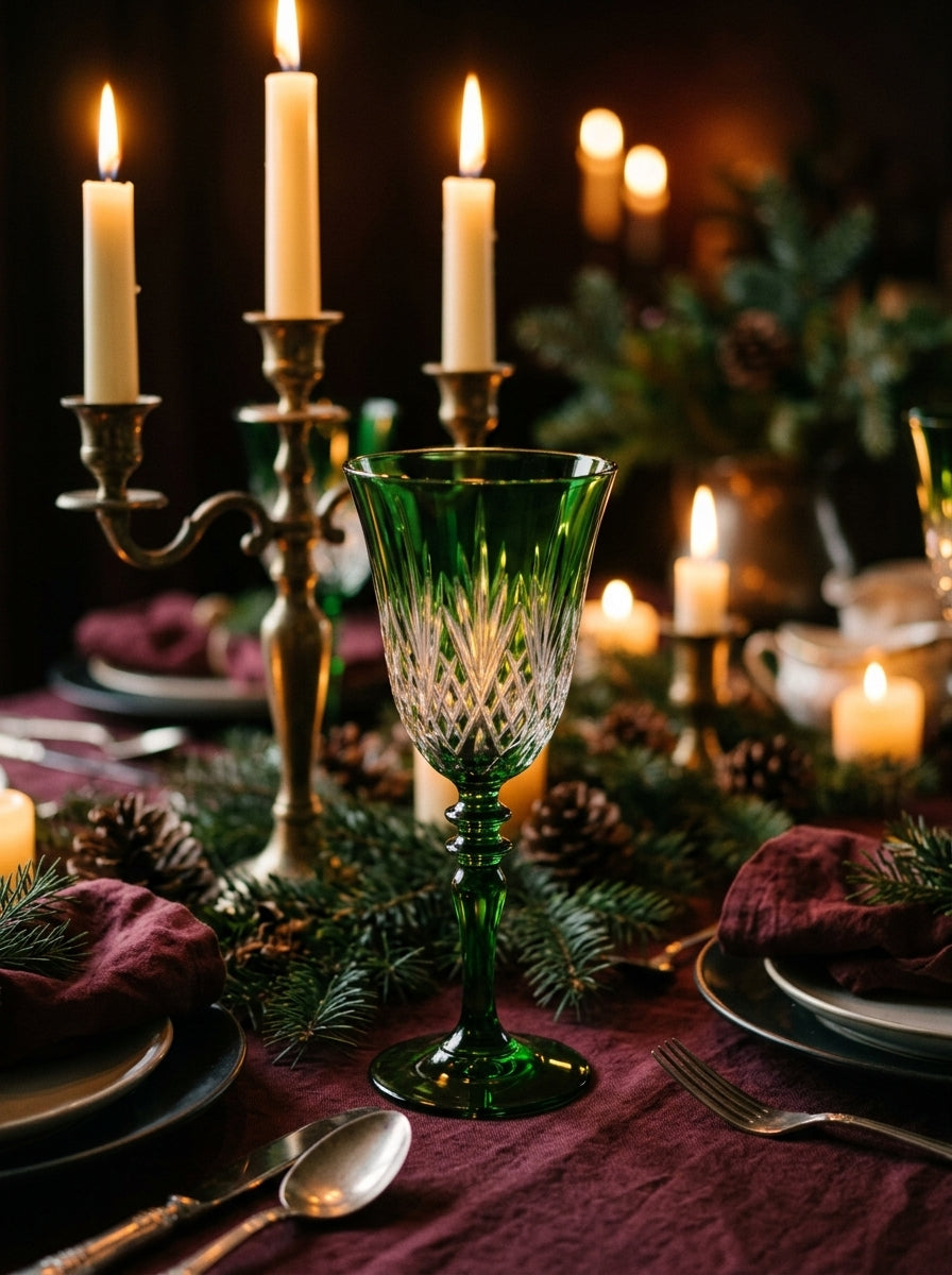 Astor Christmas Emerald Kristal Kadeh
