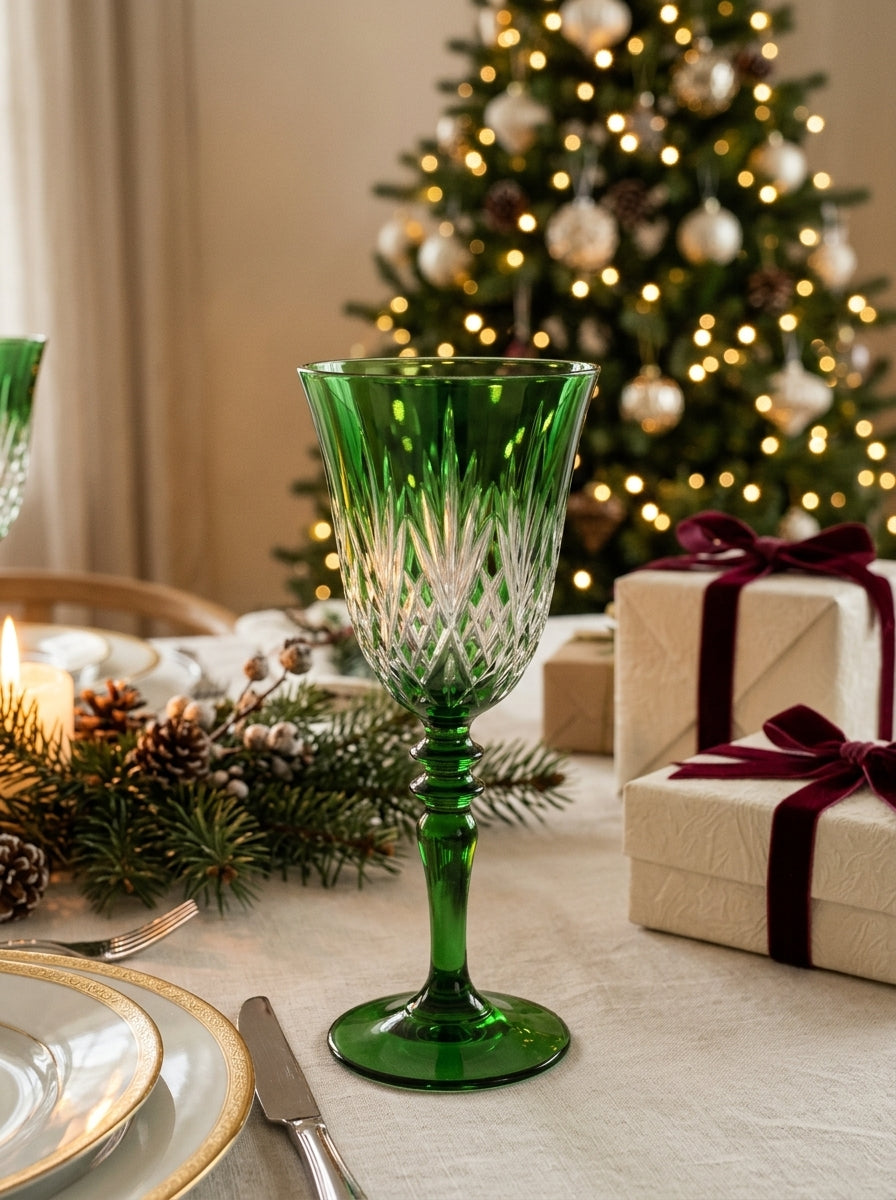 Astor Christmas Emerald Kristal Kadeh
