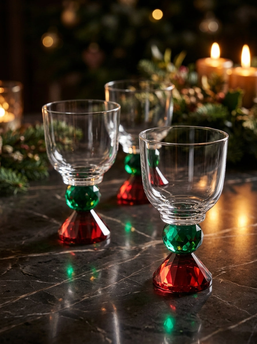 Emerald Ruby Lumi Coupe – New Year's Crystal Glass