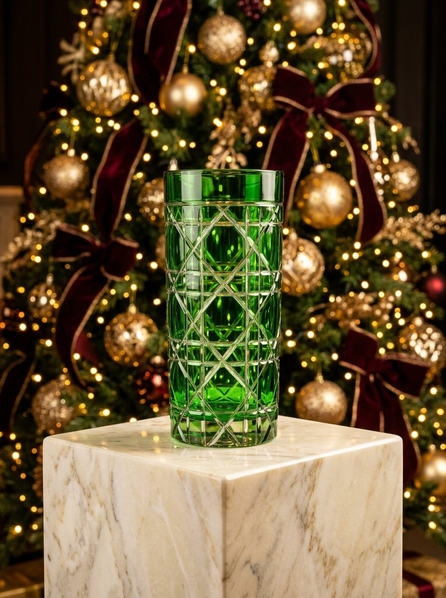 Vetro Christmas Emerald Uzun Su Bardağı