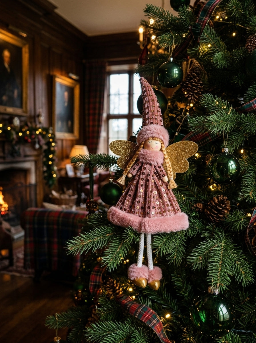 Rosé Enchanted Fairy – Mercan Pembe Işıltılı Yılbaşı Perisi - 45 CM