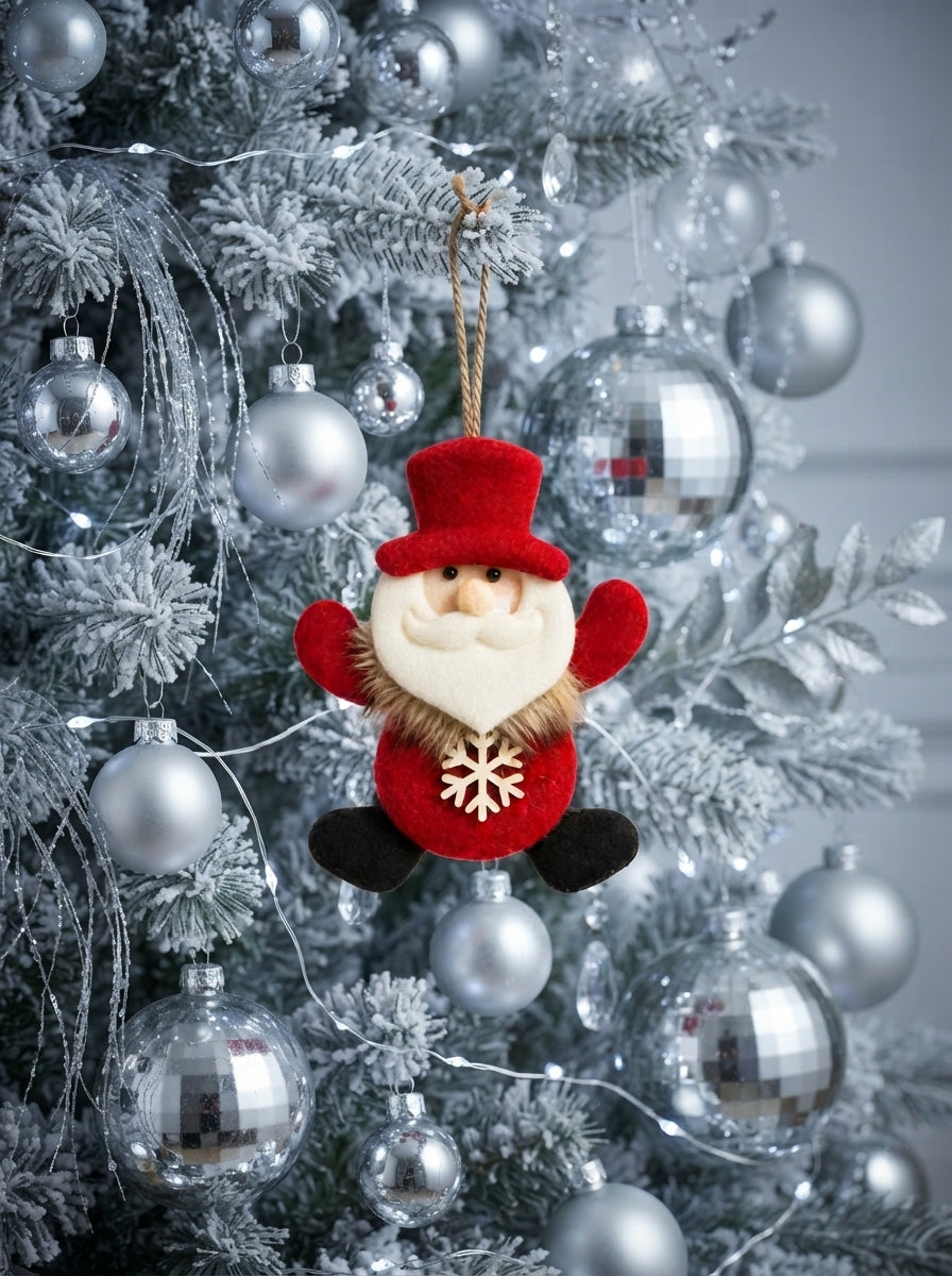 Snowflake Santa Peluş Yılbaşı Ağaç Süsü