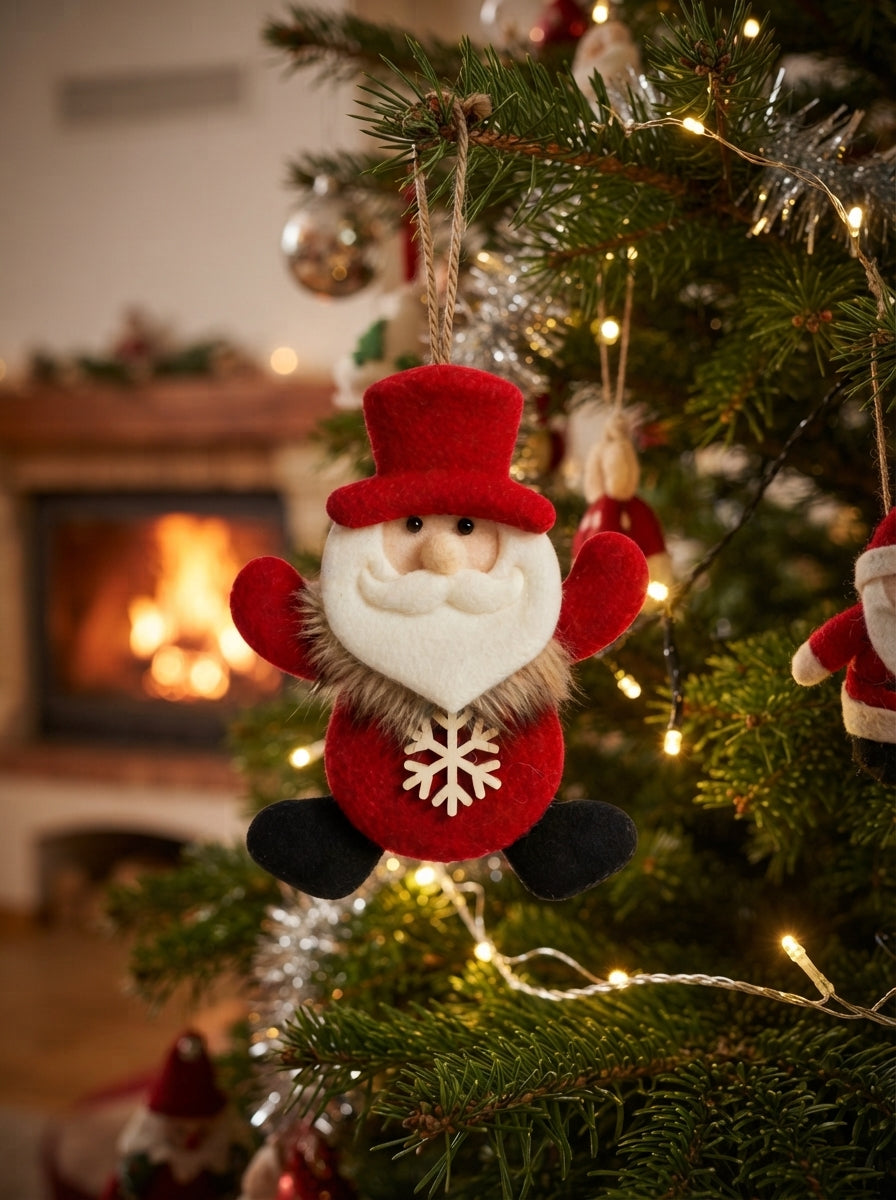 Snowflake Santa Peluş Yılbaşı Ağaç Süsü