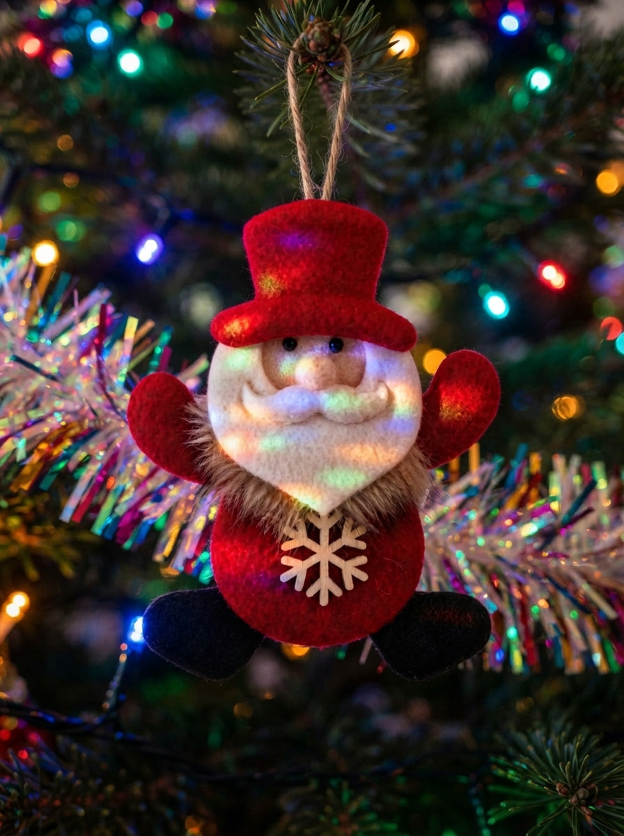 Snowflake Santa Peluş Yılbaşı Ağaç Süsü