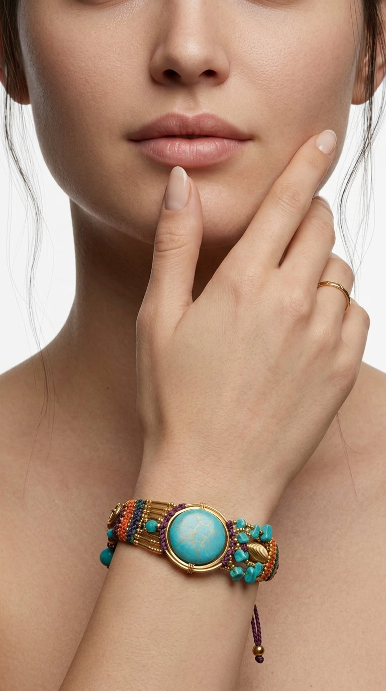 Nomad Aura Bracelet - Amethyst Violet