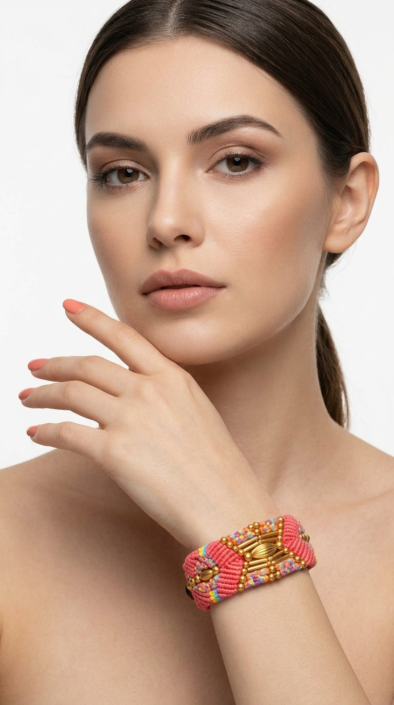 Nomad Relic Bracelet – Blush Rose