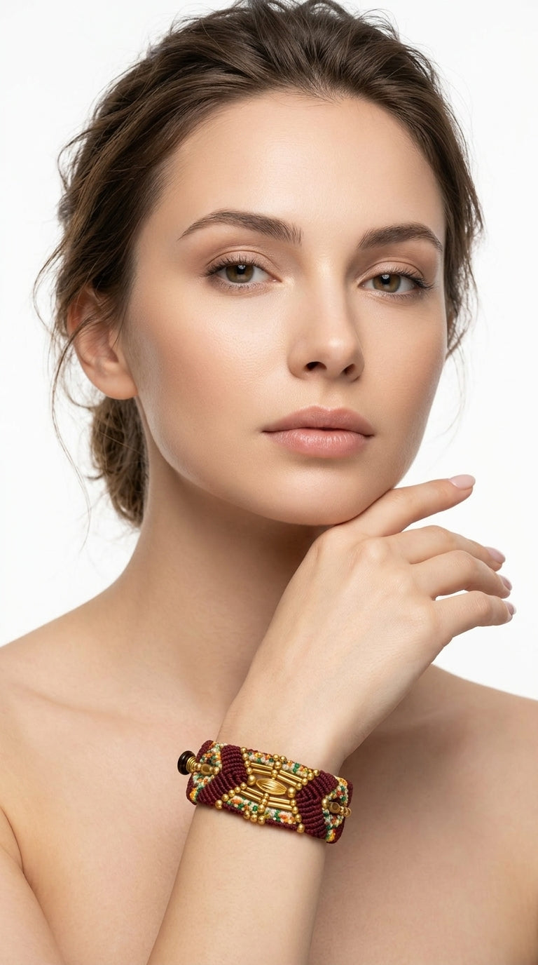 Nomad Relic Bracelet – Burgundy