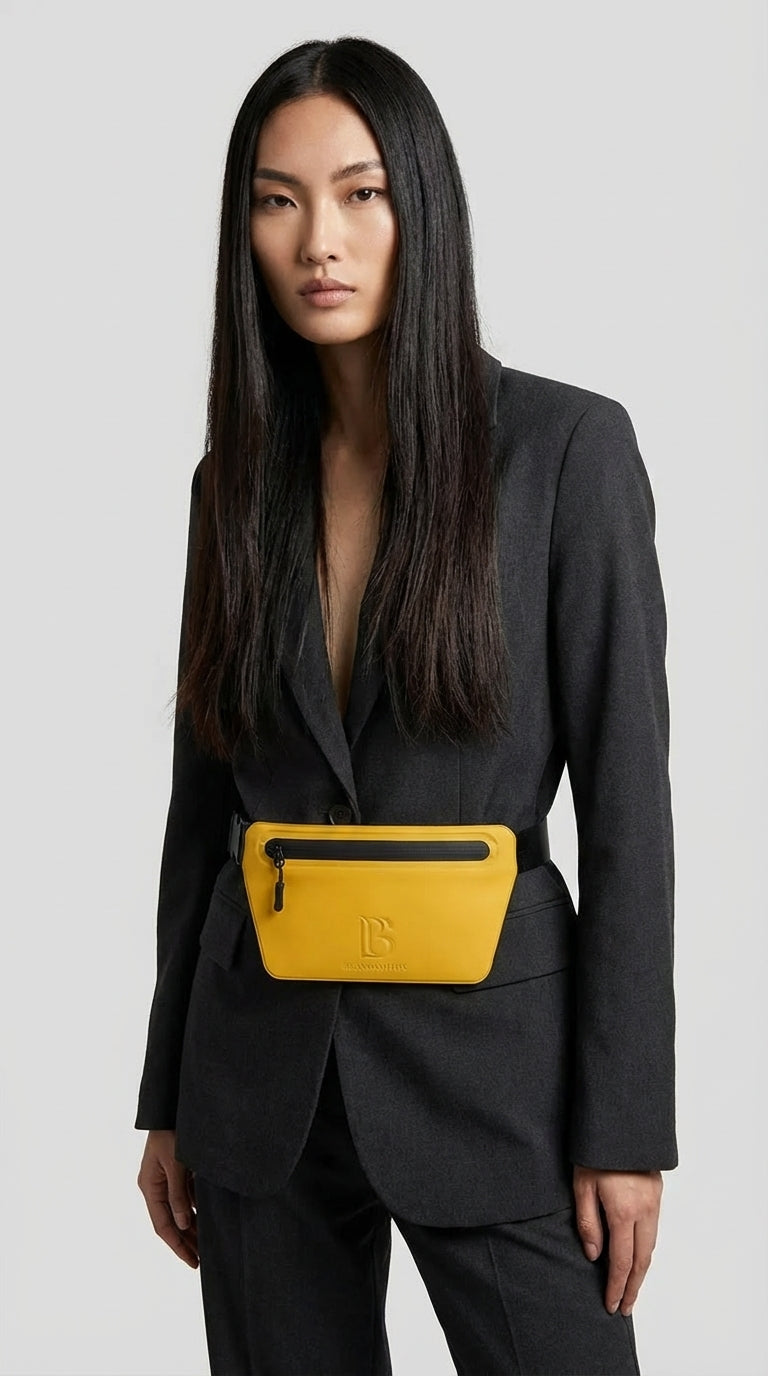 Mustard Slant Waist Bag
