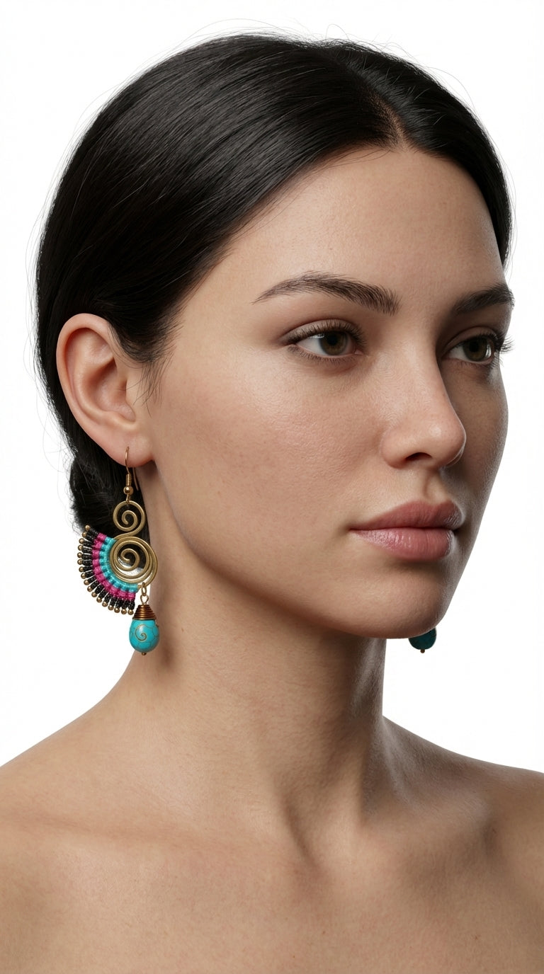 Nomad Arc Crimson Earrings