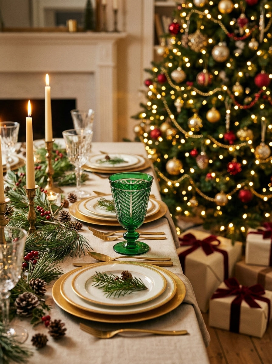 Riva Christmas Emerald Kristal Kadeh
