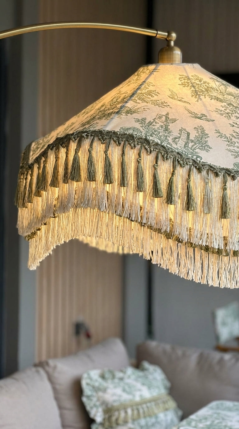 مصباح أرضي بورغندي من Toile