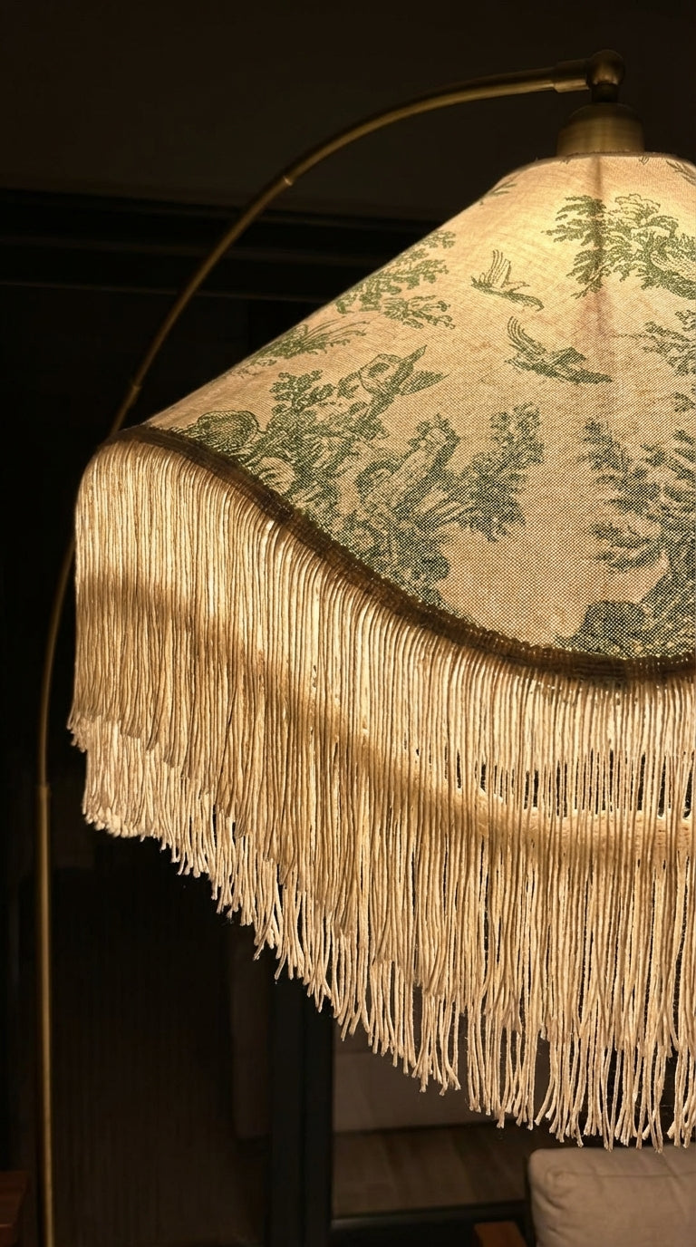 مصباح أرضي بورغندي من Toile