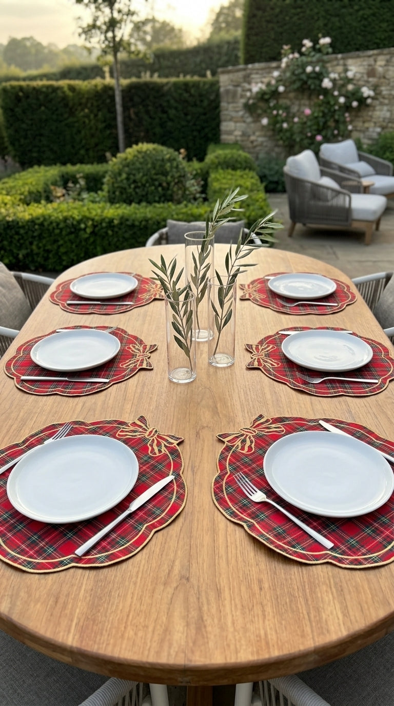 Tartan Rouge Bow Amerikan Servis