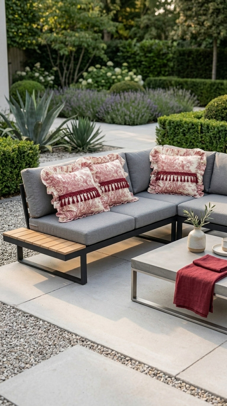 Toilea Burgundy Ruffle Kırlent