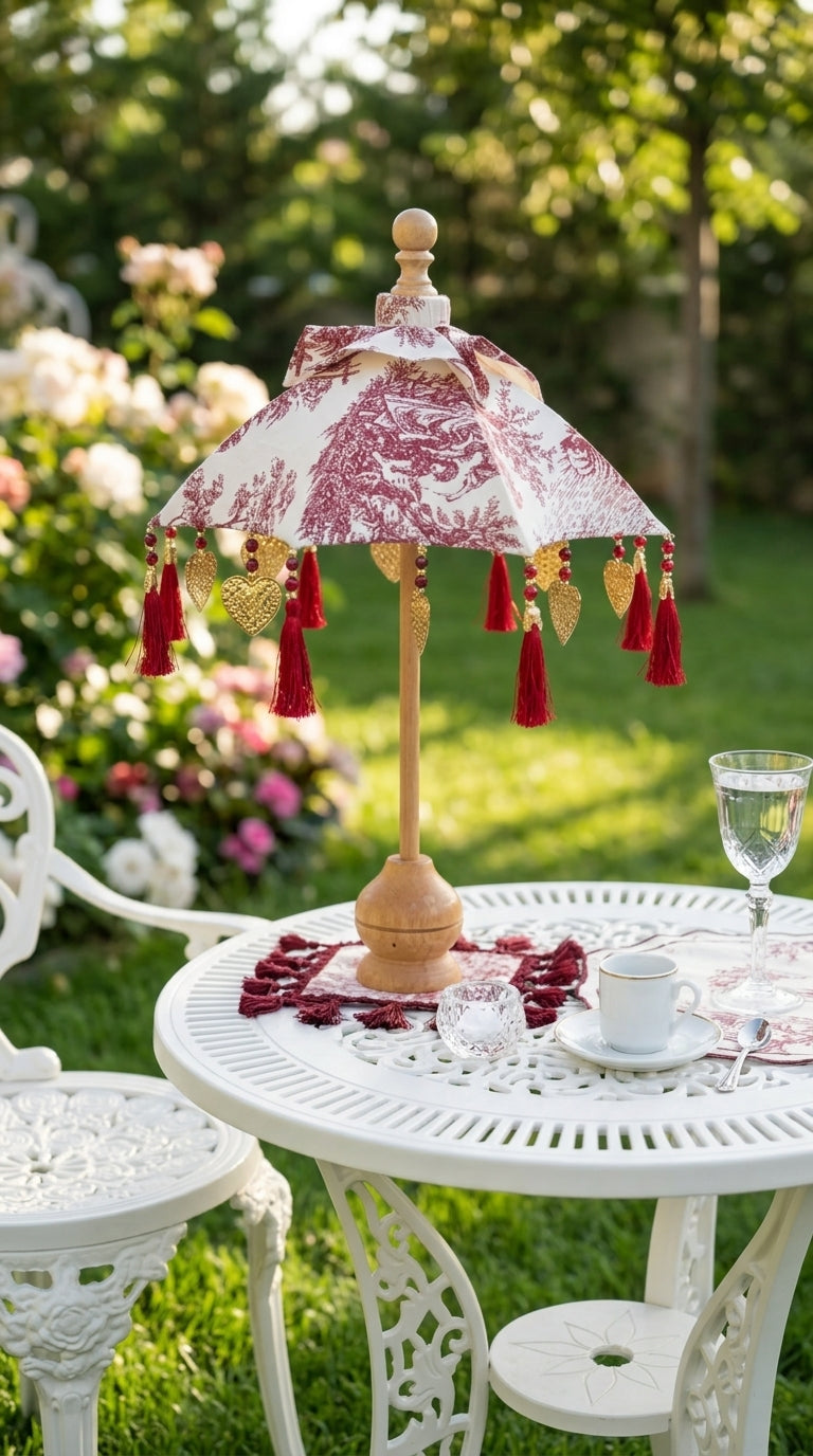 Toile Burgundy Bali Şemsiyesi